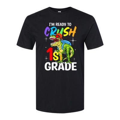 Student Back to School I'm Ready to Crush 1st Grade Dinosaur Softstyle CVC T-Shirt