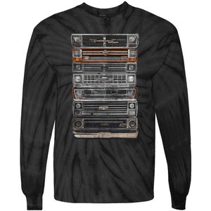 Square Body Truck An American Legend Classic Truck Slummed Tie-Dye Long Sleeve Shirt