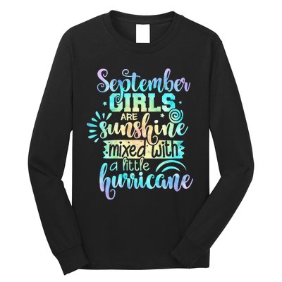 September Birthday Tie Die Long Sleeve Shirt