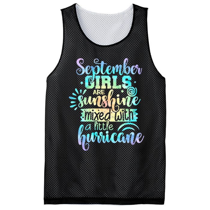 September Birthday Tie Die Mesh Reversible Basketball Jersey Tank