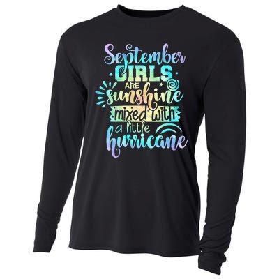 September Birthday Tie Die Cooling Performance Long Sleeve Crew