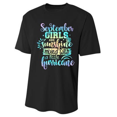 September Birthday Tie Die Performance Sprint T-Shirt