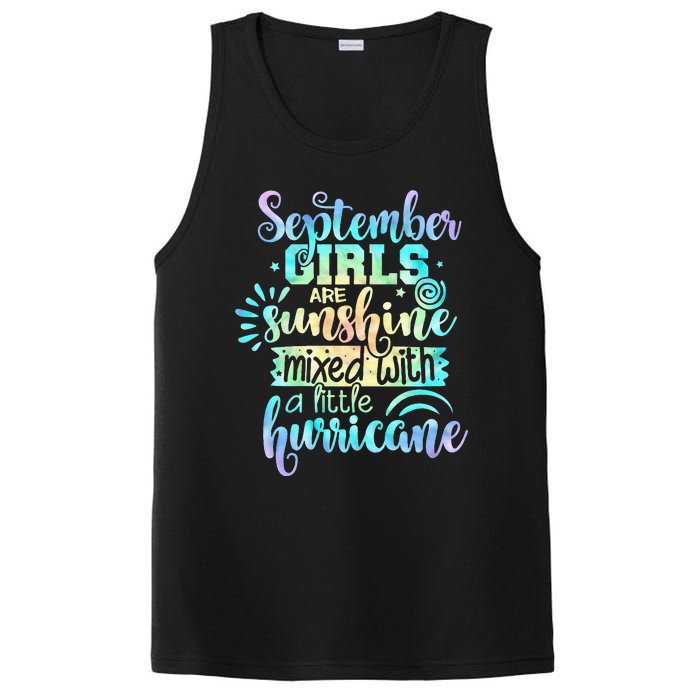 September Birthday Tie Die PosiCharge Competitor Tank