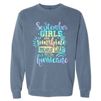 September Birthday Tie Die Garment-Dyed Sweatshirt