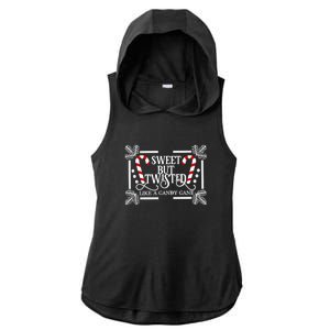 Sweet But Twisted Like A Candy Cane Funny Christmas Outfits Gift Ladies PosiCharge Tri-Blend Wicking Draft Hoodie Tank