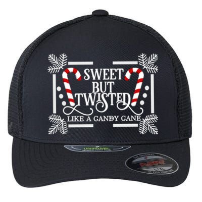 Sweet But Twisted Like A Candy Cane Funny Christmas Outfits Gift Flexfit Unipanel Trucker Cap