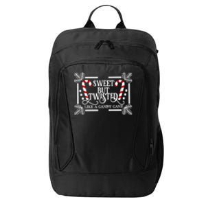 Sweet But Twisted Like A Candy Cane Funny Christmas Outfits Gift City Backpack