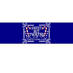 Sweet But Twisted Like A Candy Cane Funny Christmas Outfits Gift Bumper Sticker