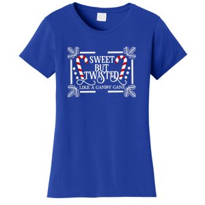 Sweet But Twisted Like A Candy Cane Funny Christmas Outfits Gift Women's T-Shirt