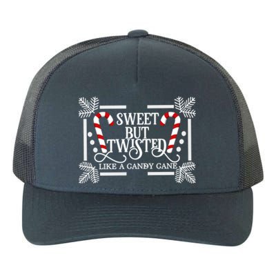 Sweet But Twisted Like A Candy Cane Funny Christmas Outfits Gift Yupoong Adult 5-Panel Trucker Hat