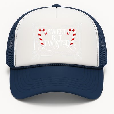 Sweet But Twisted Like A Candy Cane Funny Christmas Outfits Gift Trucker Hat