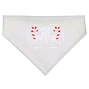 Sweet But Twisted Like A Candy Cane Funny Christmas Outfits Gift USA-Made Doggie Bandana