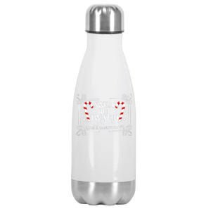 Sweet But Twisted Like A Candy Cane Funny Christmas Outfits Gift Stainless Steel Insulated Water Bottle