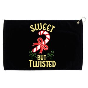 Sweet But Twisted Cute Christmas Candy Cane Holiday Graphic Funny Gift Grommeted Golf Towel