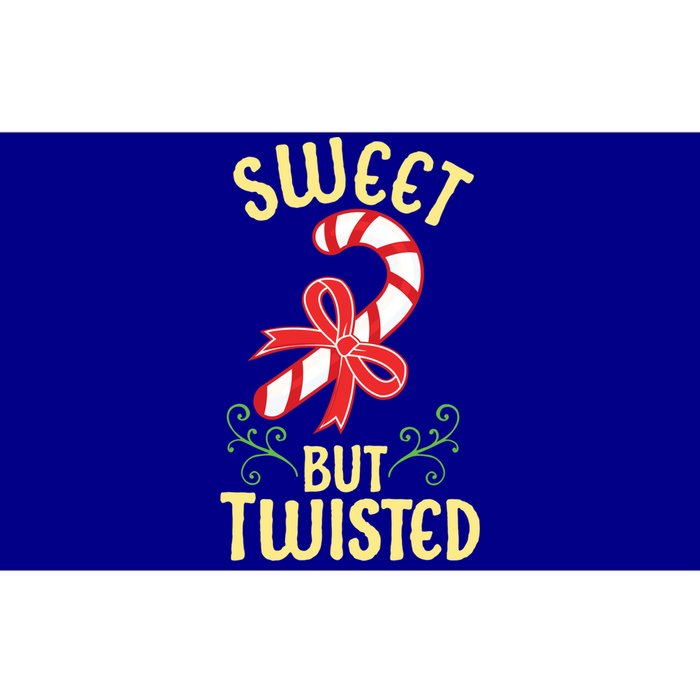 Sweet But Twisted Cute Christmas Candy Cane Holiday Graphic Funny Gift Bumper Sticker