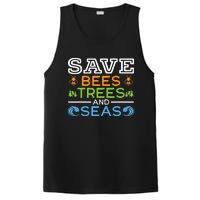 Save Bees Trees And Seas Earth Day Environmentalist Ocean PosiCharge Competitor Tank