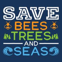 Save Bees Trees And Seas Earth Day Environmentalist Ocean Infant Baby Jersey Bodysuit