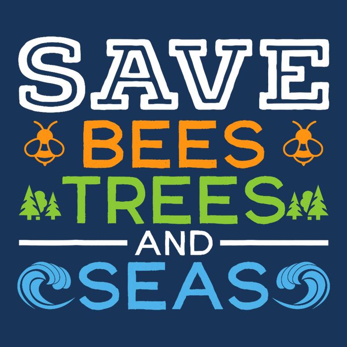 Save Bees Trees And Seas Earth Day Environmentalist Ocean Infant Baby Jersey Bodysuit