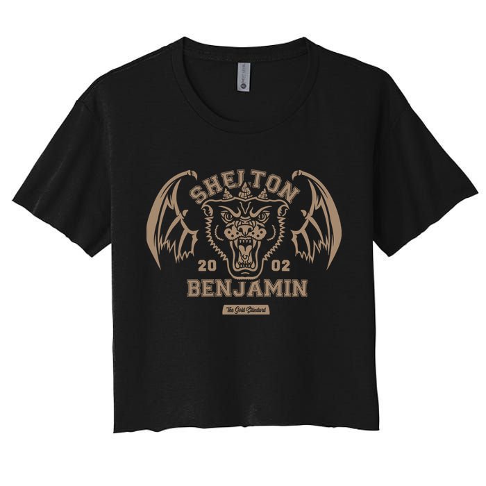 Shelton Benjamin The Gold Standard Est 2002 Women's Crop Top Tee