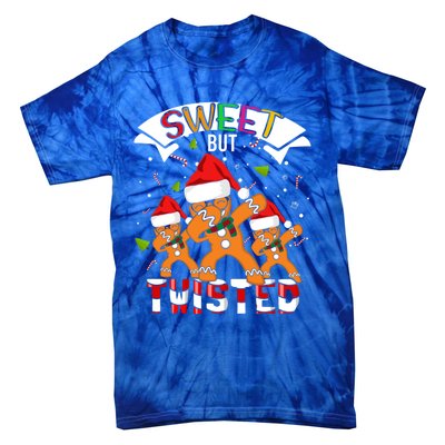 Sweet But Twisted Candy Cane Funny Dabbing Gingerbread Gift Tie-Dye T-Shirt