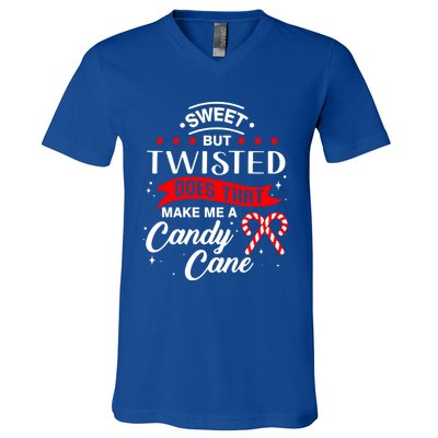 Sweet But Twisted Does That Make Me A Candy Cane Gift V-Neck T-Shirt