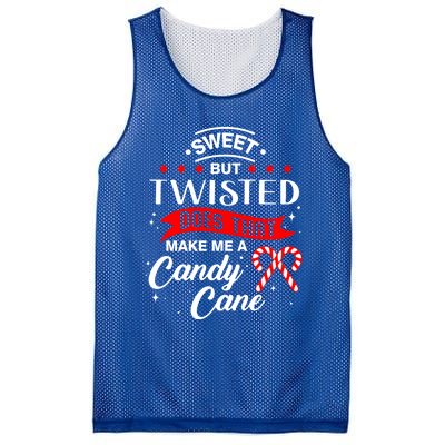 Sweet But Twisted Does That Make Me A Candy Cane Gift Mesh Reversible Basketball Jersey Tank