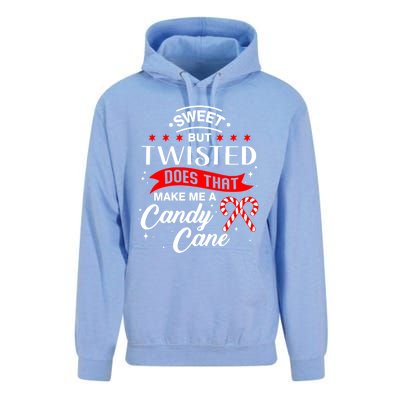 Sweet But Twisted Does That Make Me A Candy Cane Gift Unisex Surf Hoodie