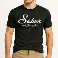 Sober By The Grace Of God Recovery Funny Christian Performance Shirt