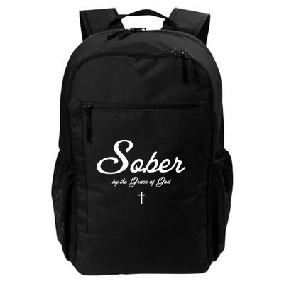 Sober By The Grace Of God Recovery Funny Christian Backpack