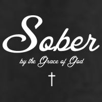 Sober By The Grace Of God Recovery Funny Christian Golf Towel