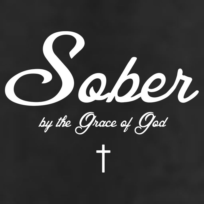 Sober By The Grace Of God Recovery Funny Christian Golf Towel