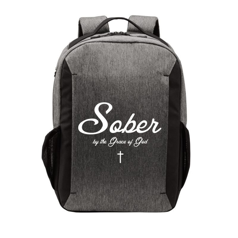 Sober By The Grace Of God Recovery Funny Christian Vector Backpack