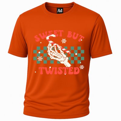 Sweet But Twisted Skeleton Hand Groovy Retro Christmas Xmas Gift Cooling Performance Crew T-Shirt