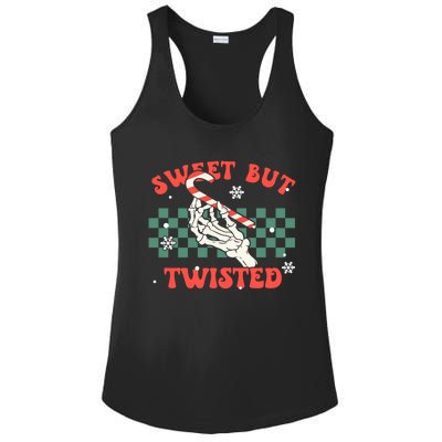 Sweet But Twisted Skeleton Hand Groovy Retro Christmas Xmas Gift Ladies PosiCharge Competitor Racerback Tank