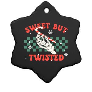 Sweet But Twisted Skeleton Hand Groovy Retro Christmas Xmas Gift Ceramic Star Ornament