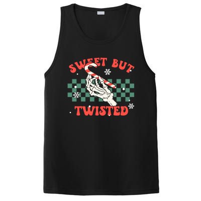 Sweet But Twisted Skeleton Hand Groovy Retro Christmas Xmas Gift PosiCharge Competitor Tank