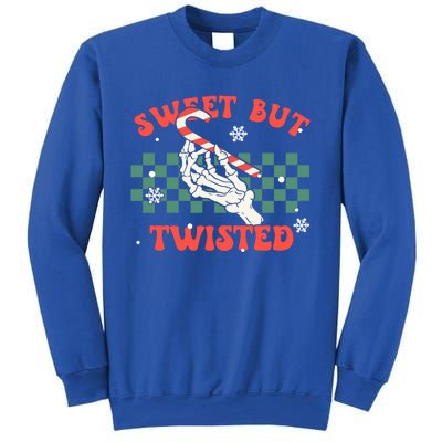 Sweet But Twisted Skeleton Hand Groovy Retro Christmas Xmas Gift Sweatshirt