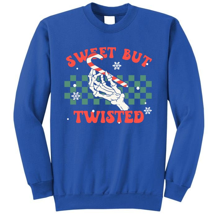 Sweet But Twisted Skeleton Hand Groovy Retro Christmas Xmas Gift Sweatshirt