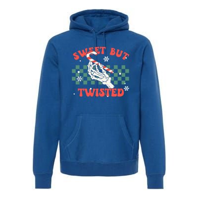 Sweet But Twisted Skeleton Hand Groovy Retro Christmas Xmas Gift Premium Hoodie