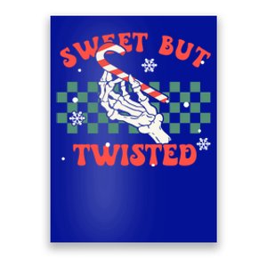 Sweet But Twisted Skeleton Hand Groovy Retro Christmas Xmas Gift Poster