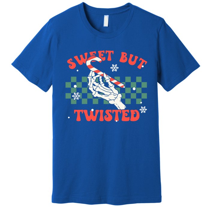 Sweet But Twisted Skeleton Hand Groovy Retro Christmas Xmas Gift Premium T-Shirt