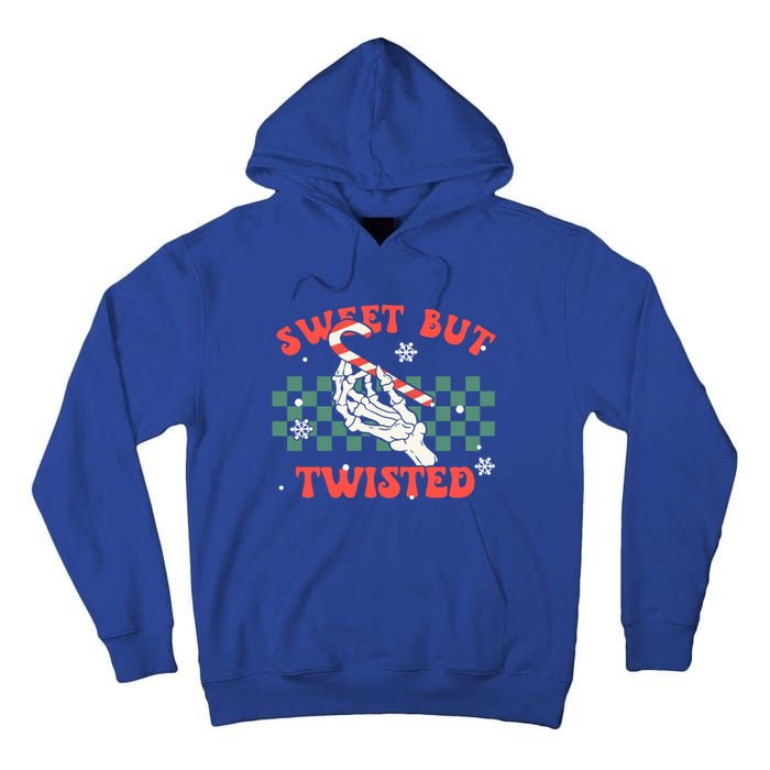 Sweet But Twisted Skeleton Hand Groovy Retro Christmas Xmas Gift Tall Hoodie