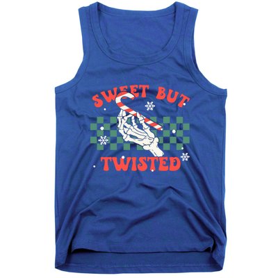 Sweet But Twisted Skeleton Hand Groovy Retro Christmas Xmas Gift Tank Top