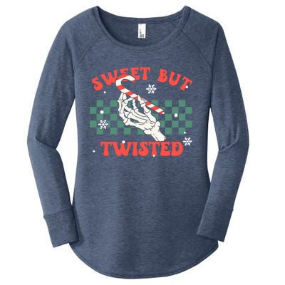 Sweet But Twisted Skeleton Hand Groovy Retro Christmas Xmas Gift Women's Perfect Tri Tunic Long Sleeve Shirt