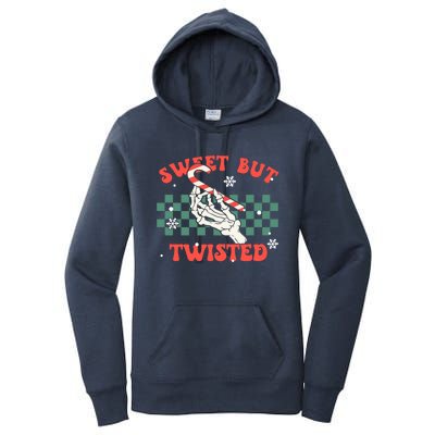 Sweet But Twisted Skeleton Hand Groovy Retro Christmas Xmas Gift Women's Pullover Hoodie