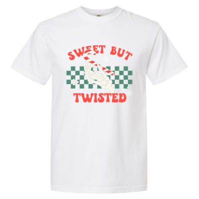 Sweet But Twisted Skeleton Hand Groovy Retro Christmas Xmas Gift Garment-Dyed Heavyweight T-Shirt