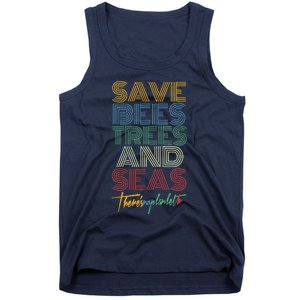 Save Bees Trees Seas Climate Change Earth Day Tank Top