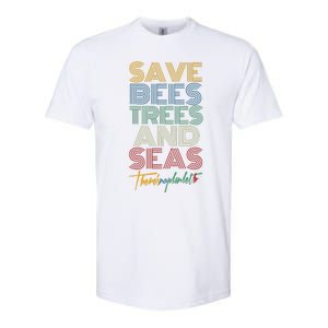 Save Bees Trees Seas Climate Change Earth Day Softstyle CVC T-Shirt