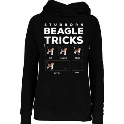 Stubborn Beagle Tricks Womens Funnel Neck Pullover Hood