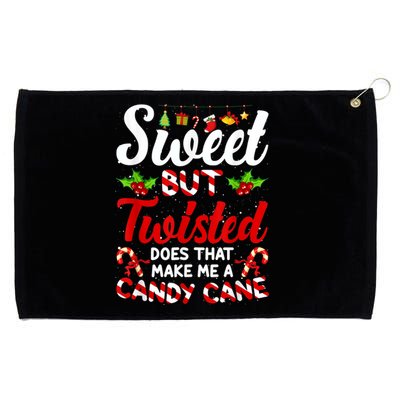 Sweet But Twisted Candy Cane Christmas Matching Grommeted Golf Towel